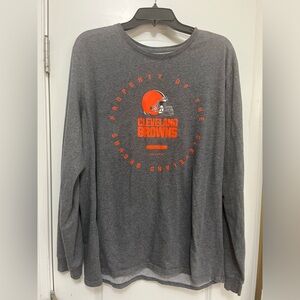 Nike Cleveland Browns Long Sleeved, Dri-fit, Gray T-shirt. XL
